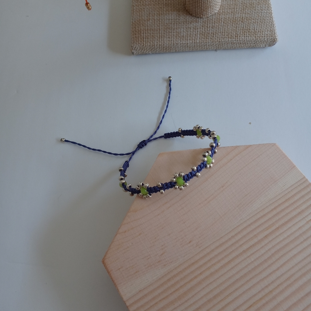Bracelet Flower Hand Made Adjustable